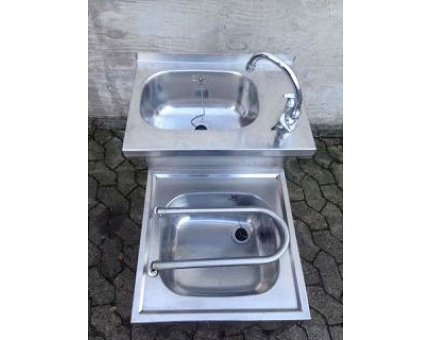 Edelstahl Handwaschbecken Ausgussbecken Kombination Waschbecken Ausguss CNS NEU 