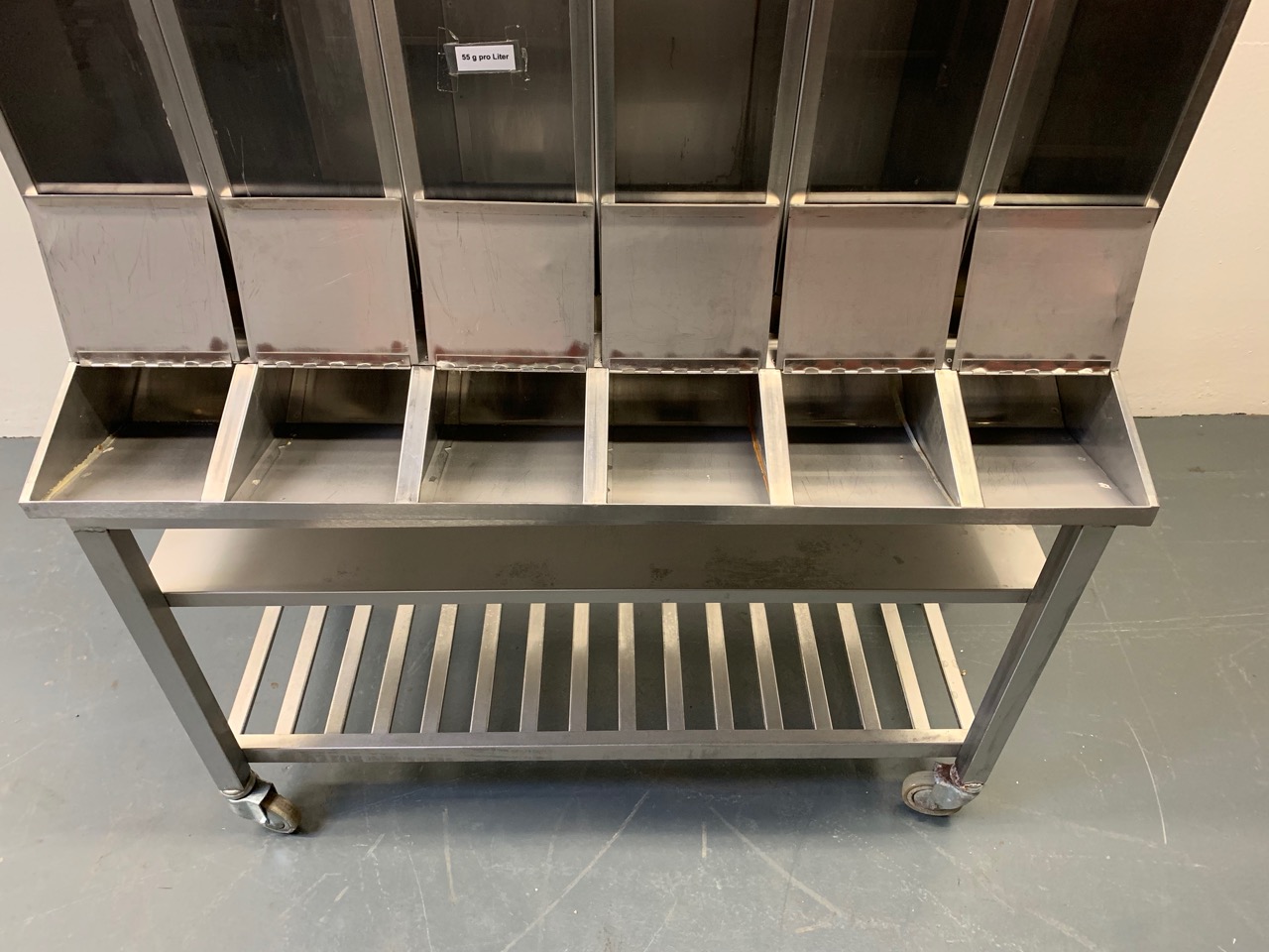 Zutatenbehälter Zutatentisch Edelstahl auf Rollen | Euro-Back